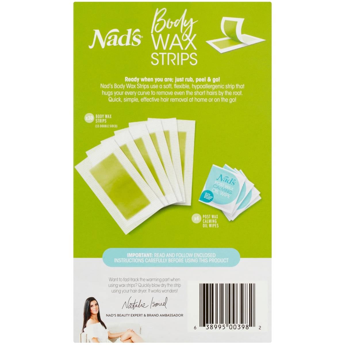 Nad's Body Wax Strips 30 Pack Woolworths