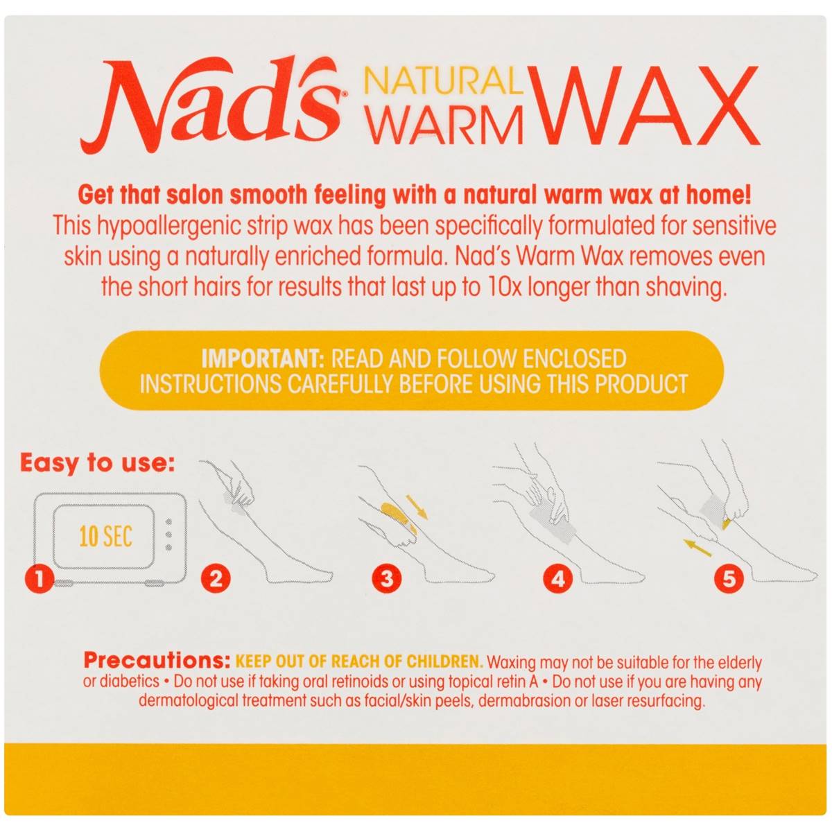 Nad's Hair Removal Wax Natural Warm 370g Woolworths