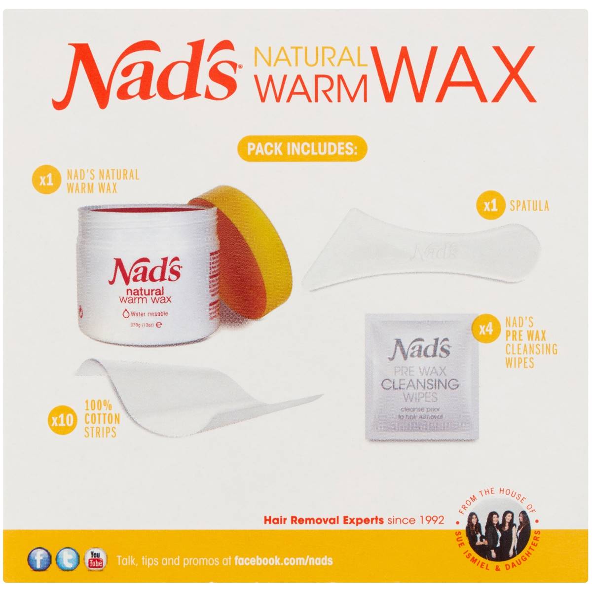 Nad's Hair Removal Wax Natural Warm 370g Woolworths