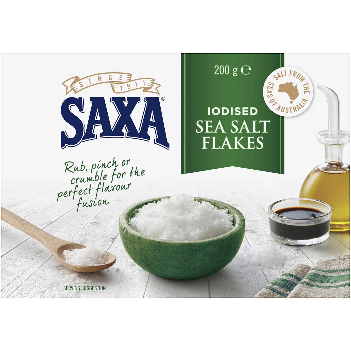 Saxa Iodised Sea Salt Flakes 200g Woolworths