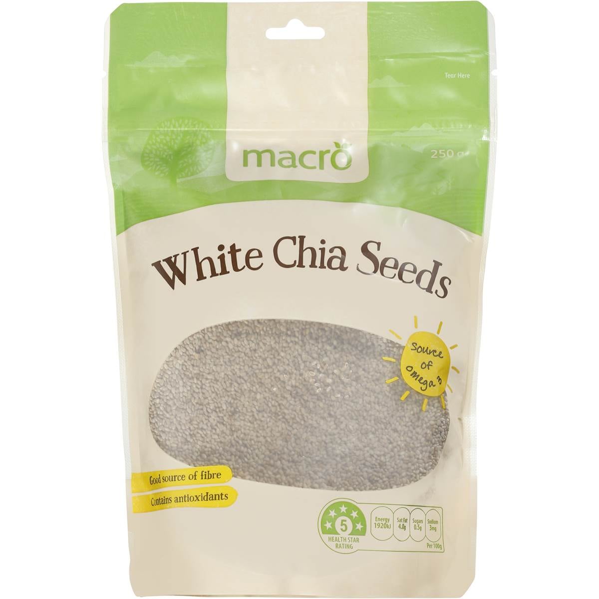 Macro White Chia Seeds 250g Woolworths