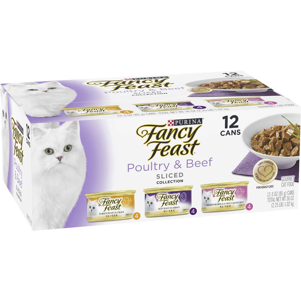 Fancy Feast Adult Poultry Beef Sliced Collection Wet Cat Food