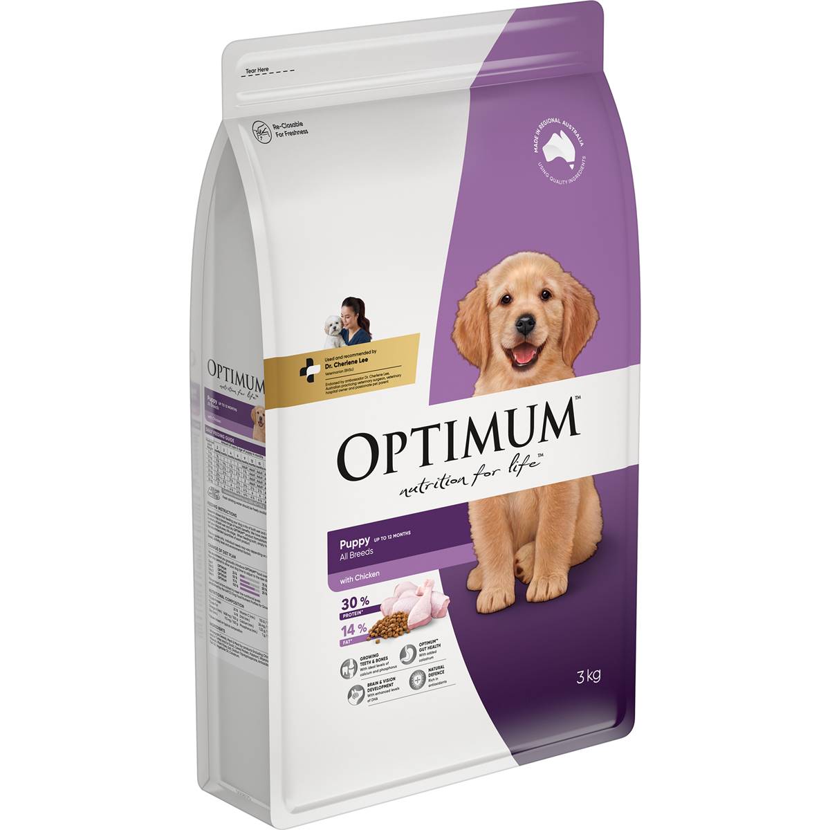 Optimum Puppy With Chicken Dry Dog Food 3kg Woolworths