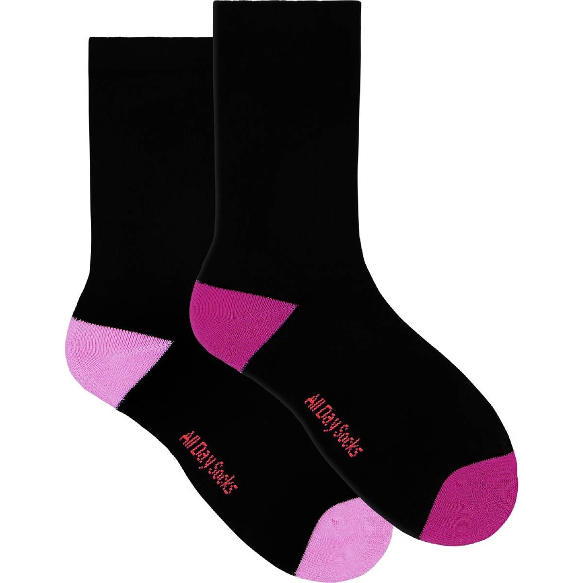 Underworks Womens All Day Cushion Foot Socks Black Size 911 2 Pack