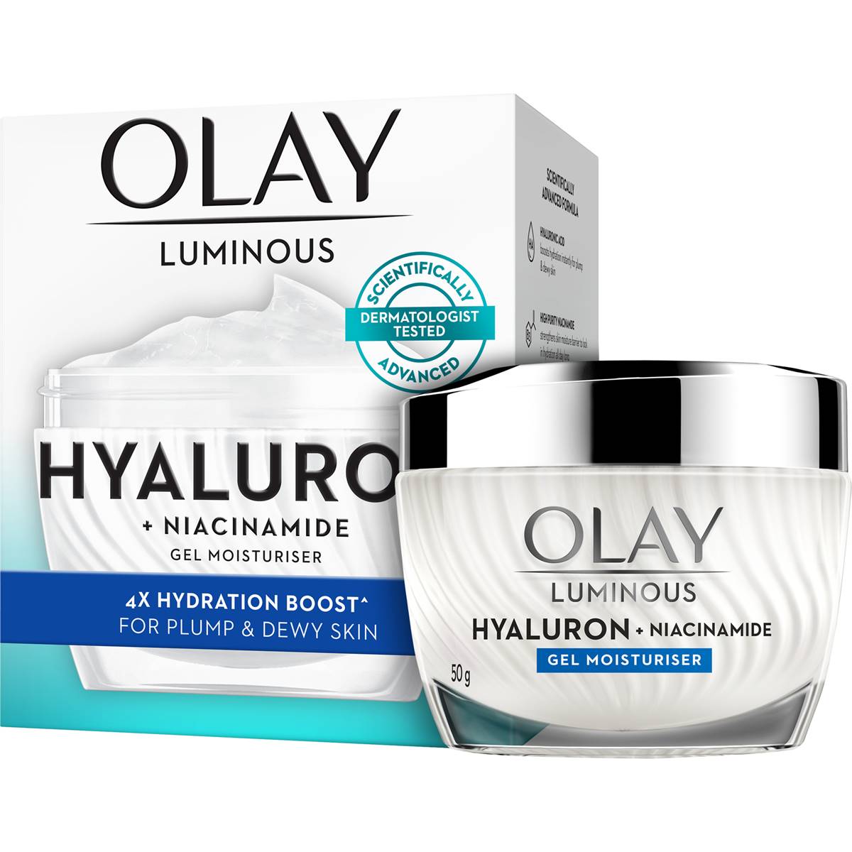 Olay Luminous Hyaluron Niacinamide Gel Moisturiser G Woolworths