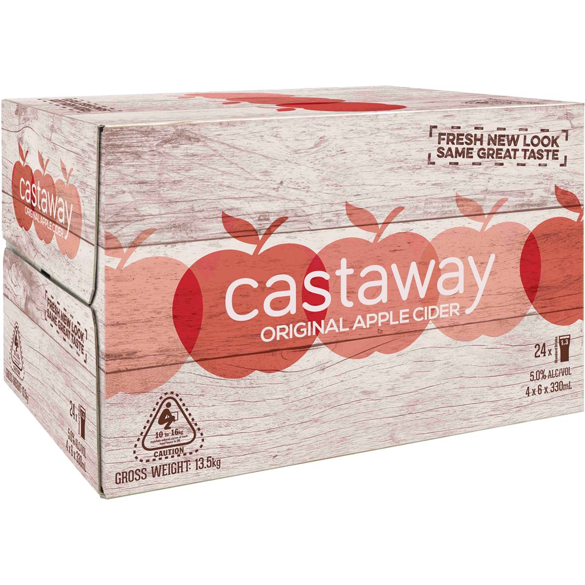 Castaway Apple Cider Original Bottles 330ml X24 Case Woolworths
