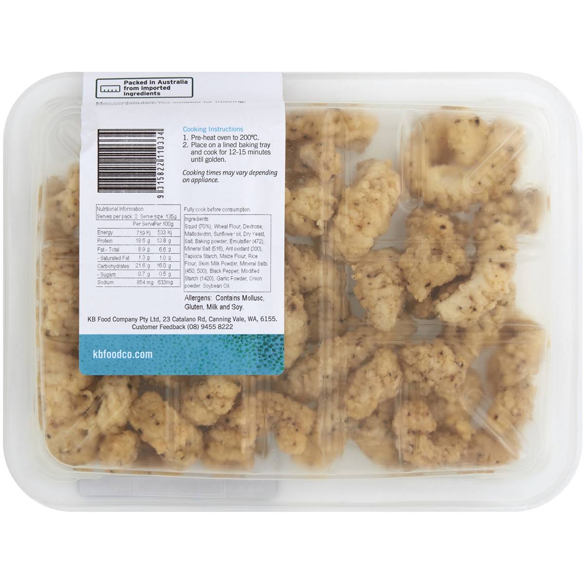 Kb Seafood Co. Squid Salt & Pepper 270g | Woolworths