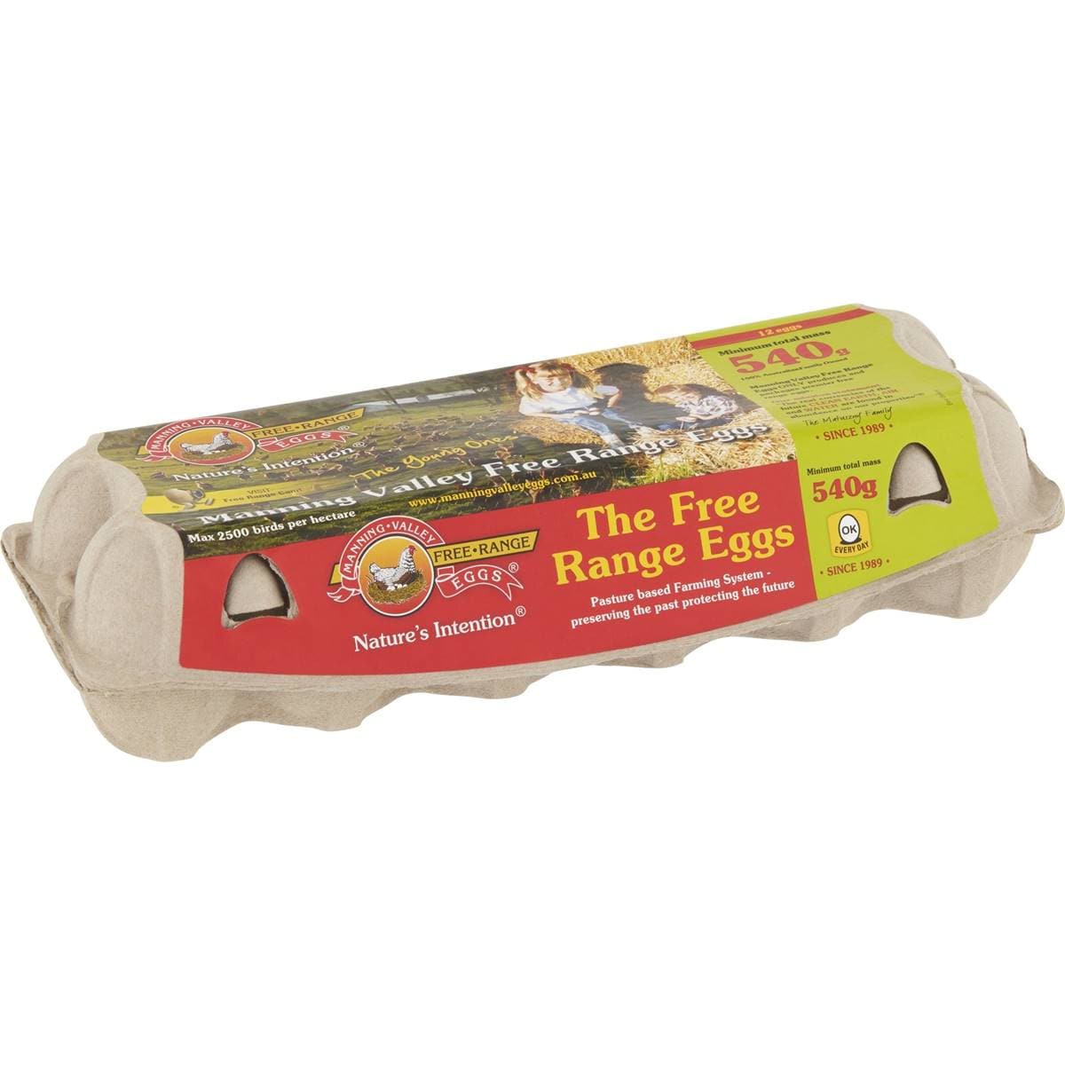 Manning Valley 12 Free Range Eggs 540g Woolworths