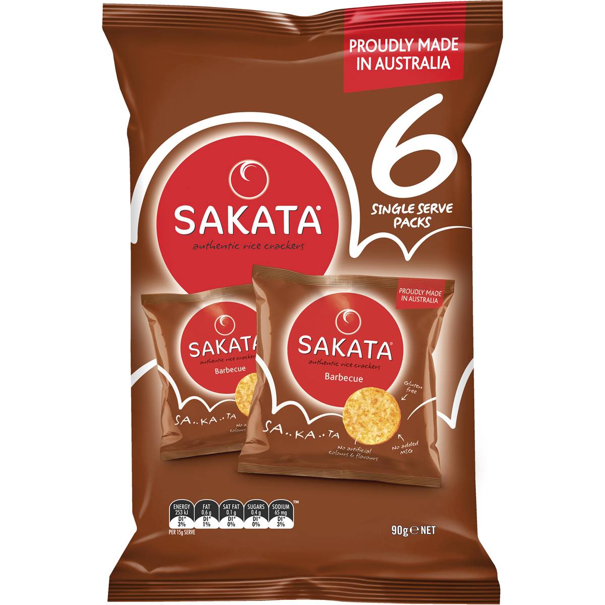 Sakata Cracker Minis Bbq Multi Pack 6pk 90g Woolworths