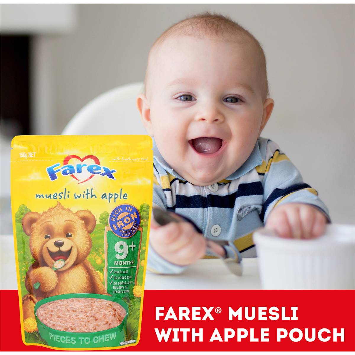 Farex Muesli With Apple Baby Food 9+ Months 150g Woolworths
