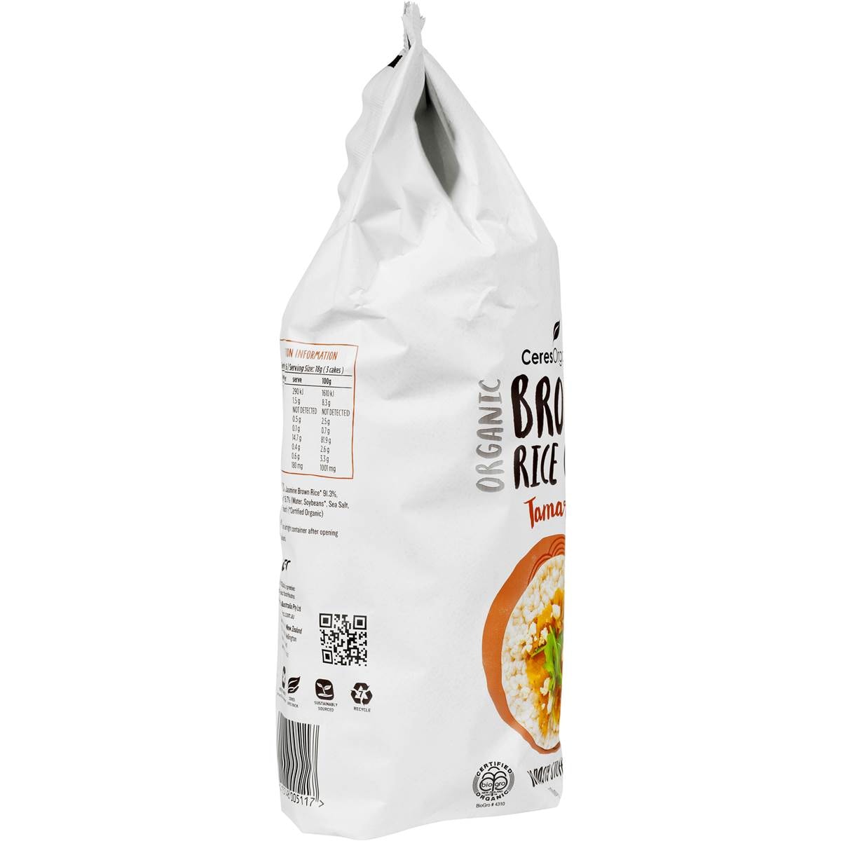 Ceres Organic Brown Rice Cakes Tamari 110g Woolworths