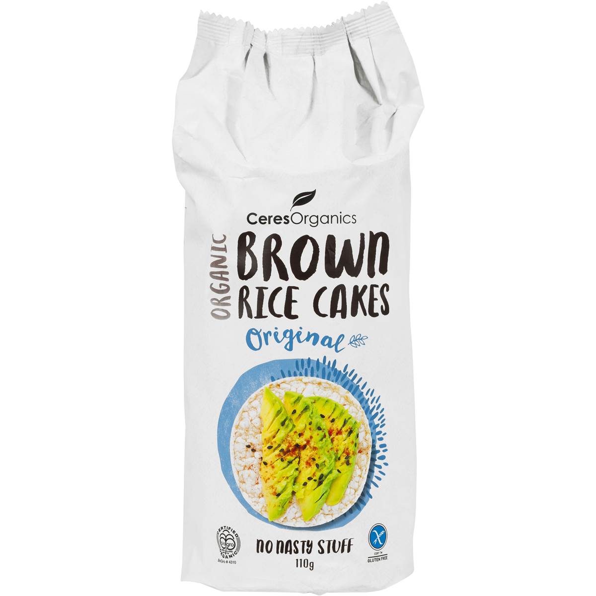 Ceres Organic Brown Rice Cakes Salted 110g Woolworths