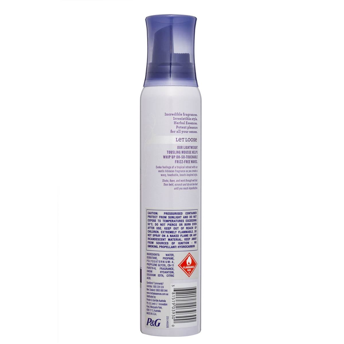 Herbal Essences Mousse Tousle Me Softly Level 2 Hold 192g Woolworths