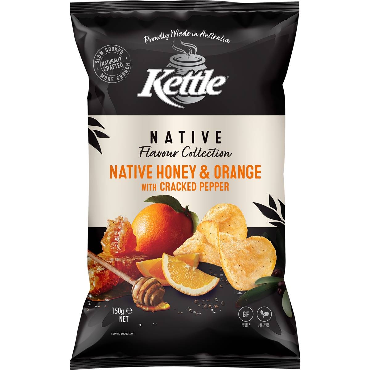 Kettle Native Honey & Orange With Cracked Pepper Chips 150g Woolworths