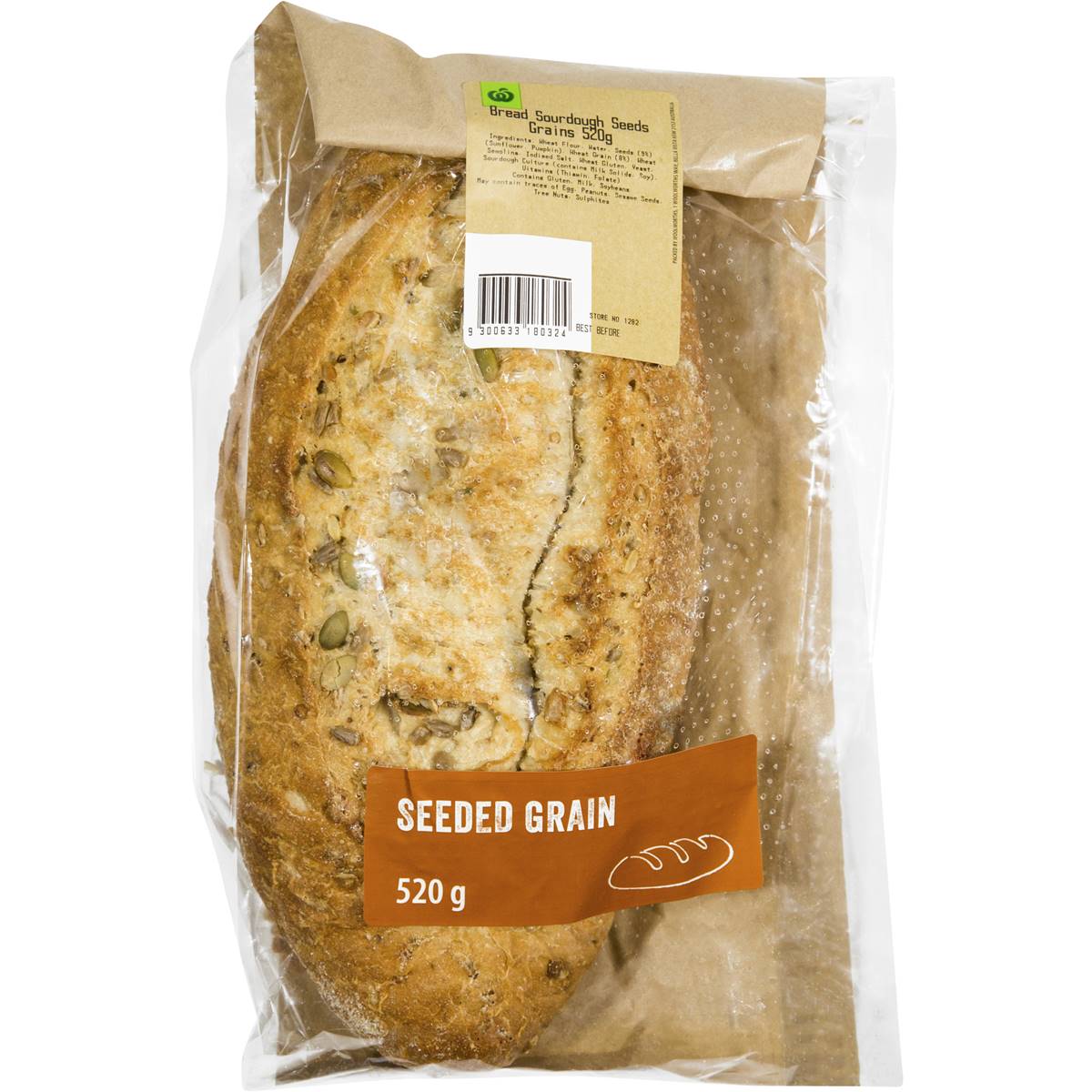 Woolworths Sourdough Seeds And Grains Loaf 520g Woolworths