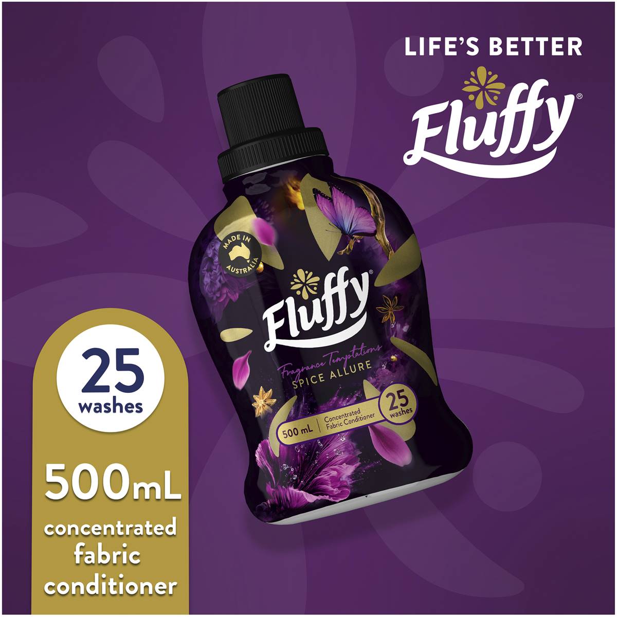 Fluffy Ultra Fabric Softener Spice Allure 500ml Woolworths
