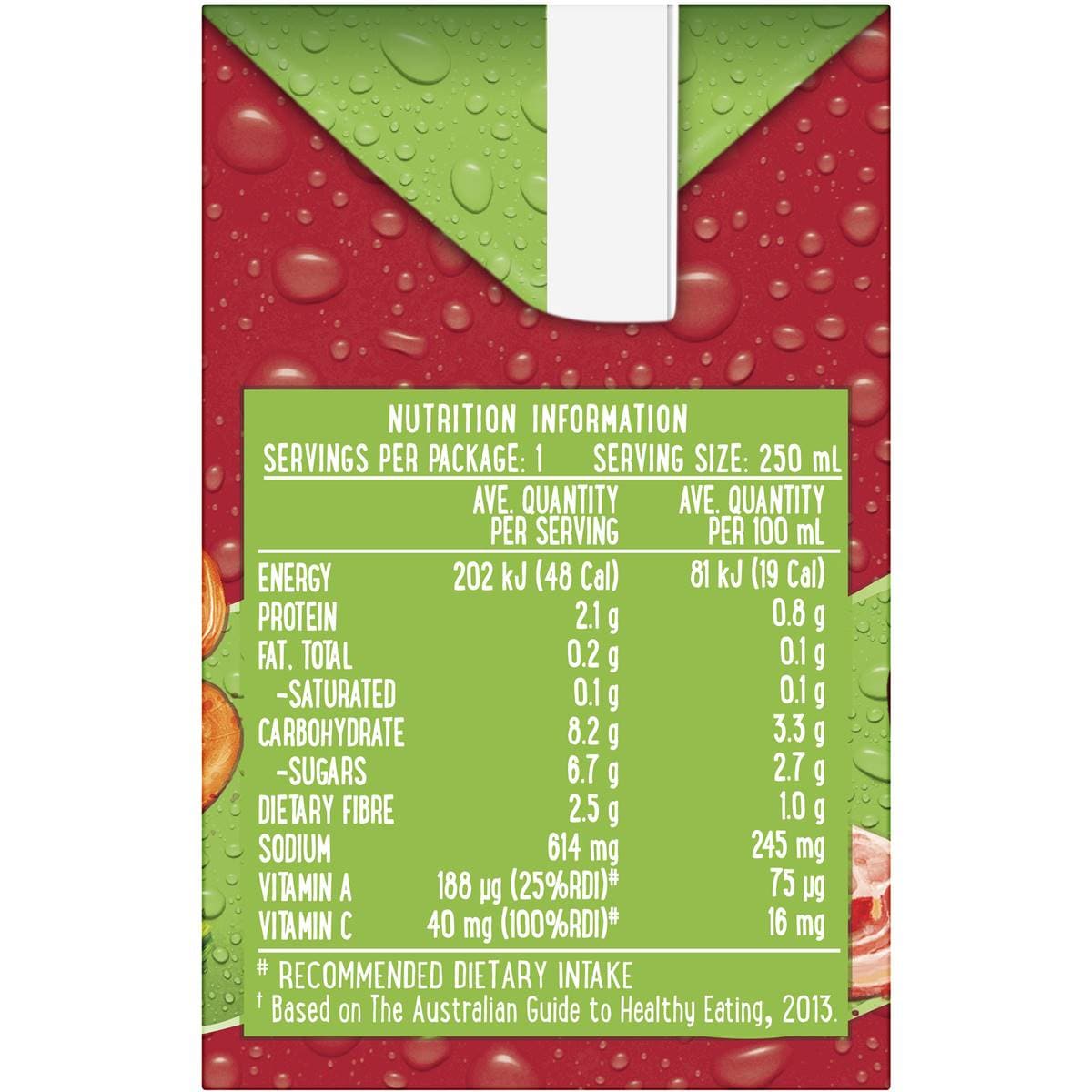 V8 Vegetable Juice 3x250ml Woolworths