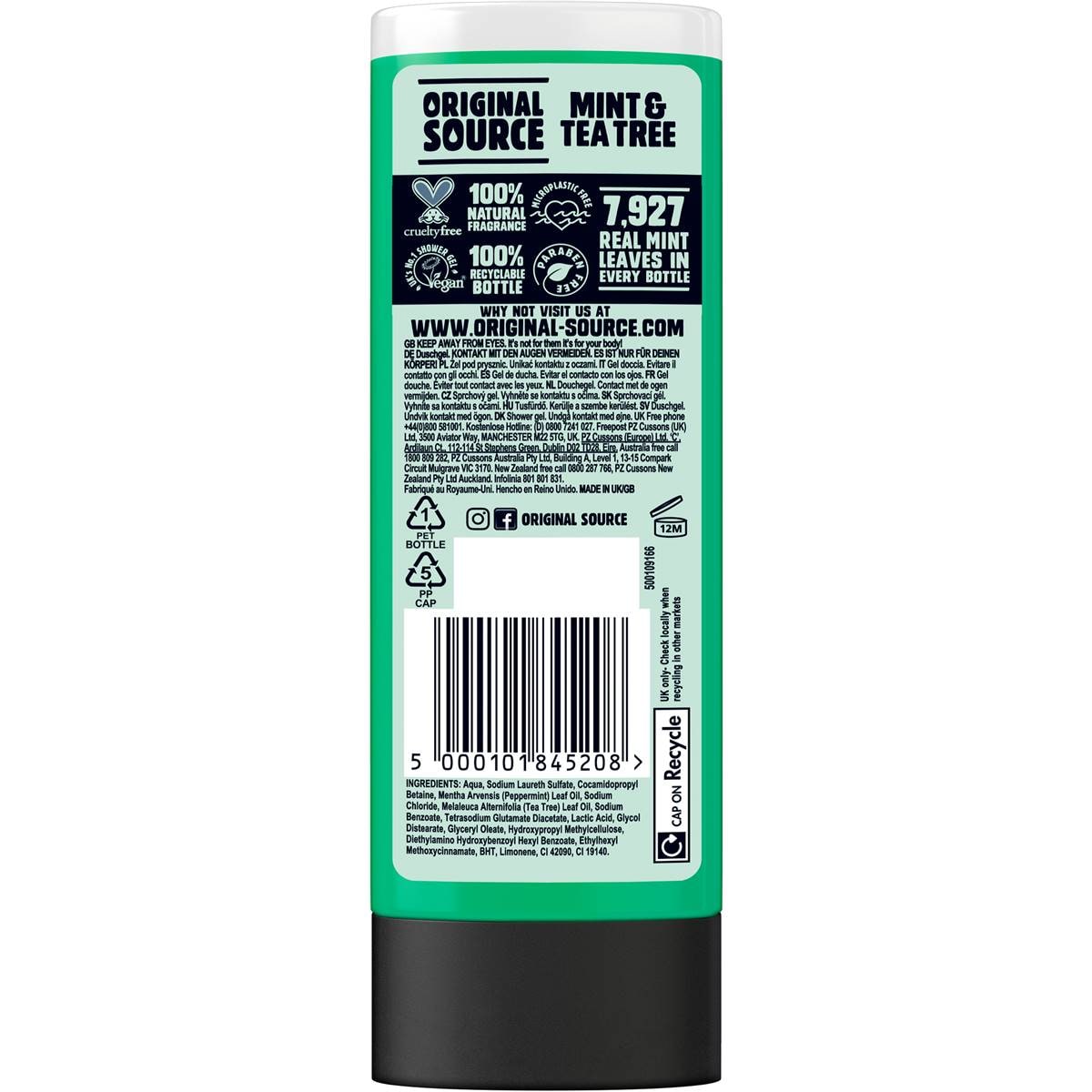 Original Source Body Wash Tingly Mint & Tea Tree Shower Gel 250ml Woolworths