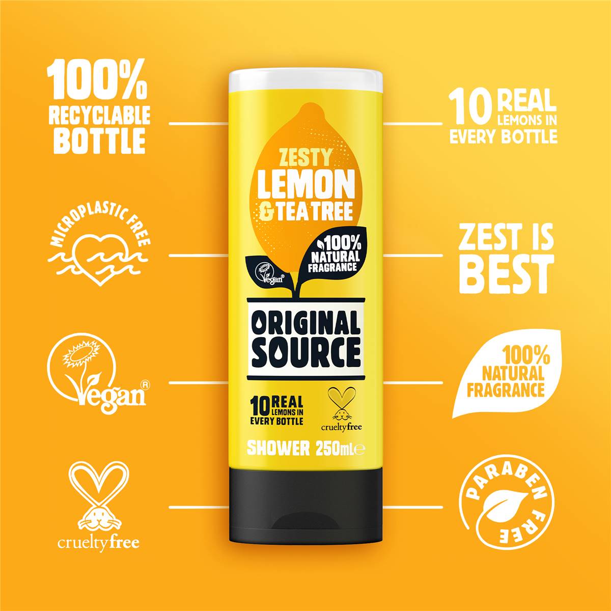 Original Source Shower Gel Lemon & Tea Tree 250ml Woolworths