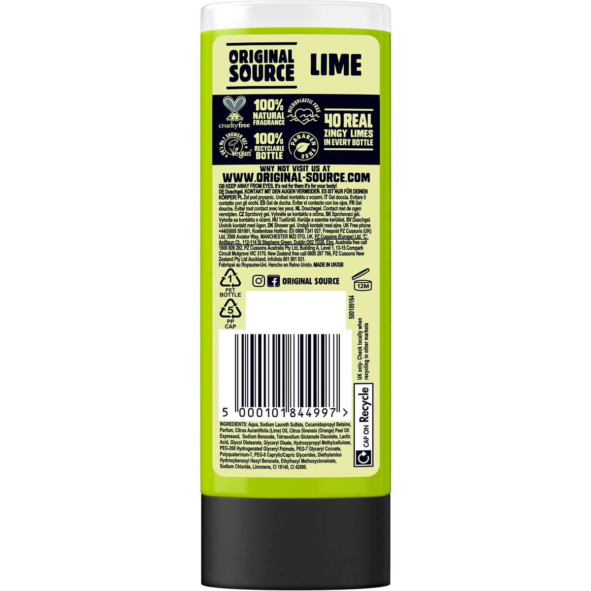 Original Source Body Wash Zingy Lime Shower Gel 250ml Woolworths