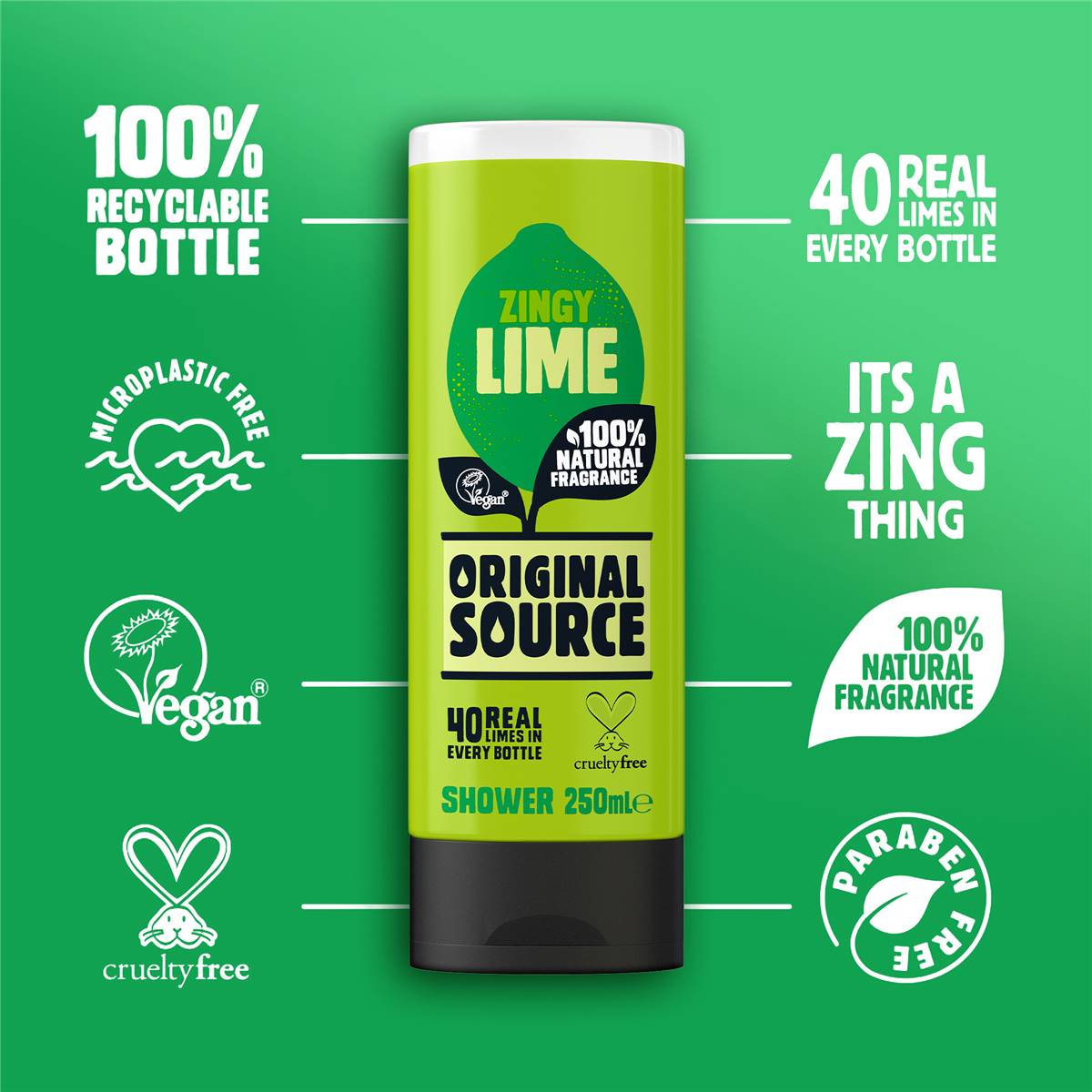 Original Source Body Wash Zingy Lime Shower Gel 250ml Woolworths