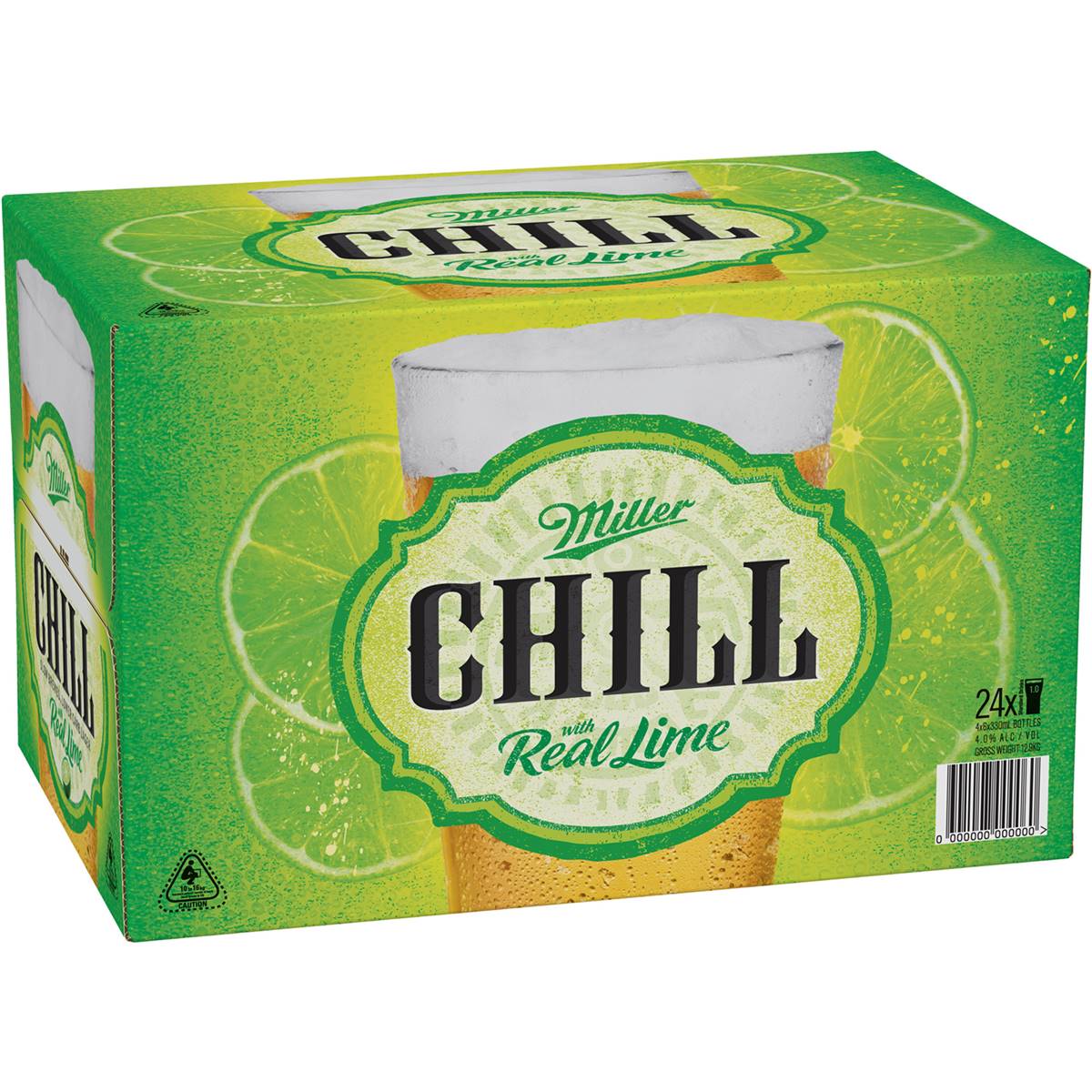 Miller Chill Lager Bottles 330mL x 24 case