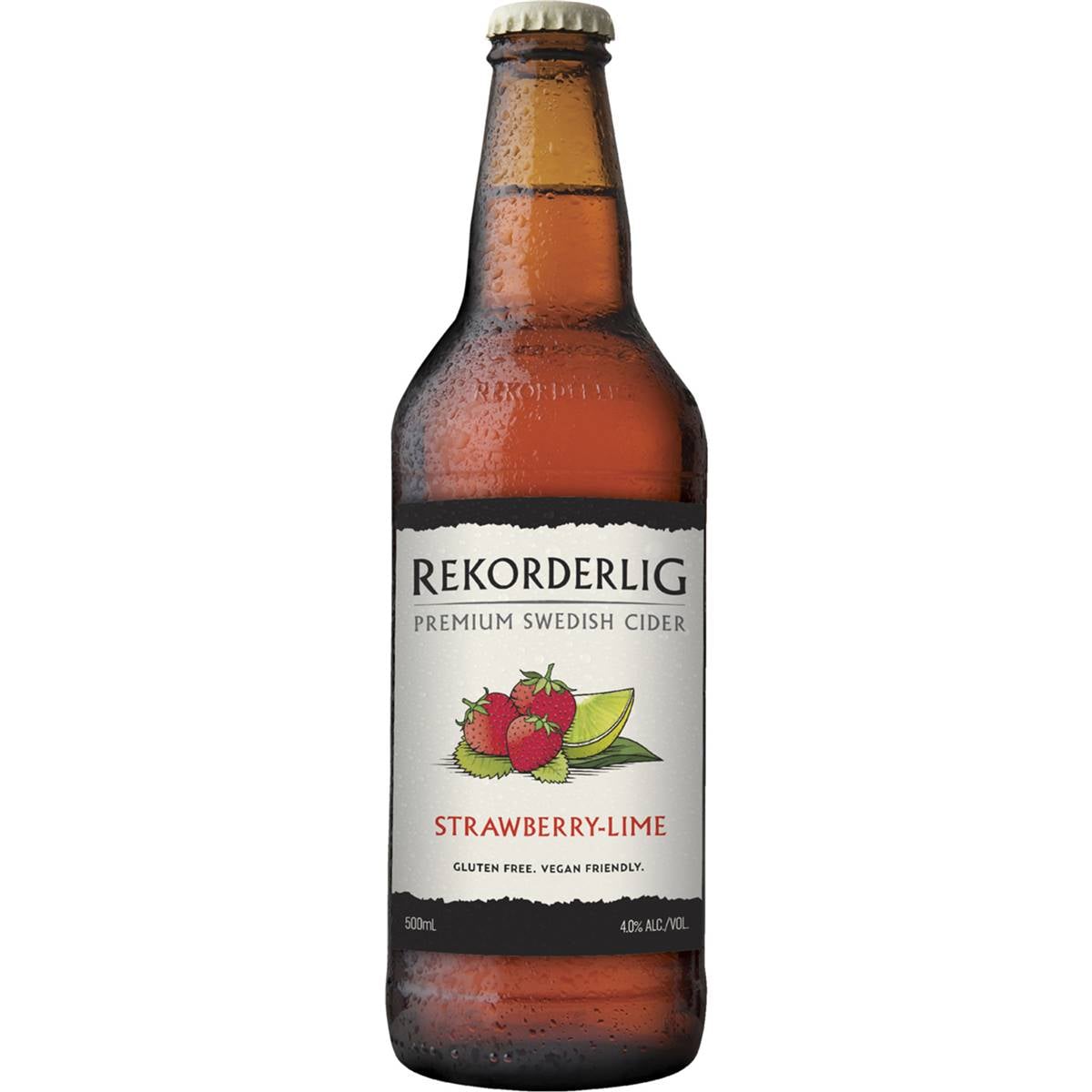 Rekorderlig Strawberry & Lime Cider Bottle 500ml Single Woolworths