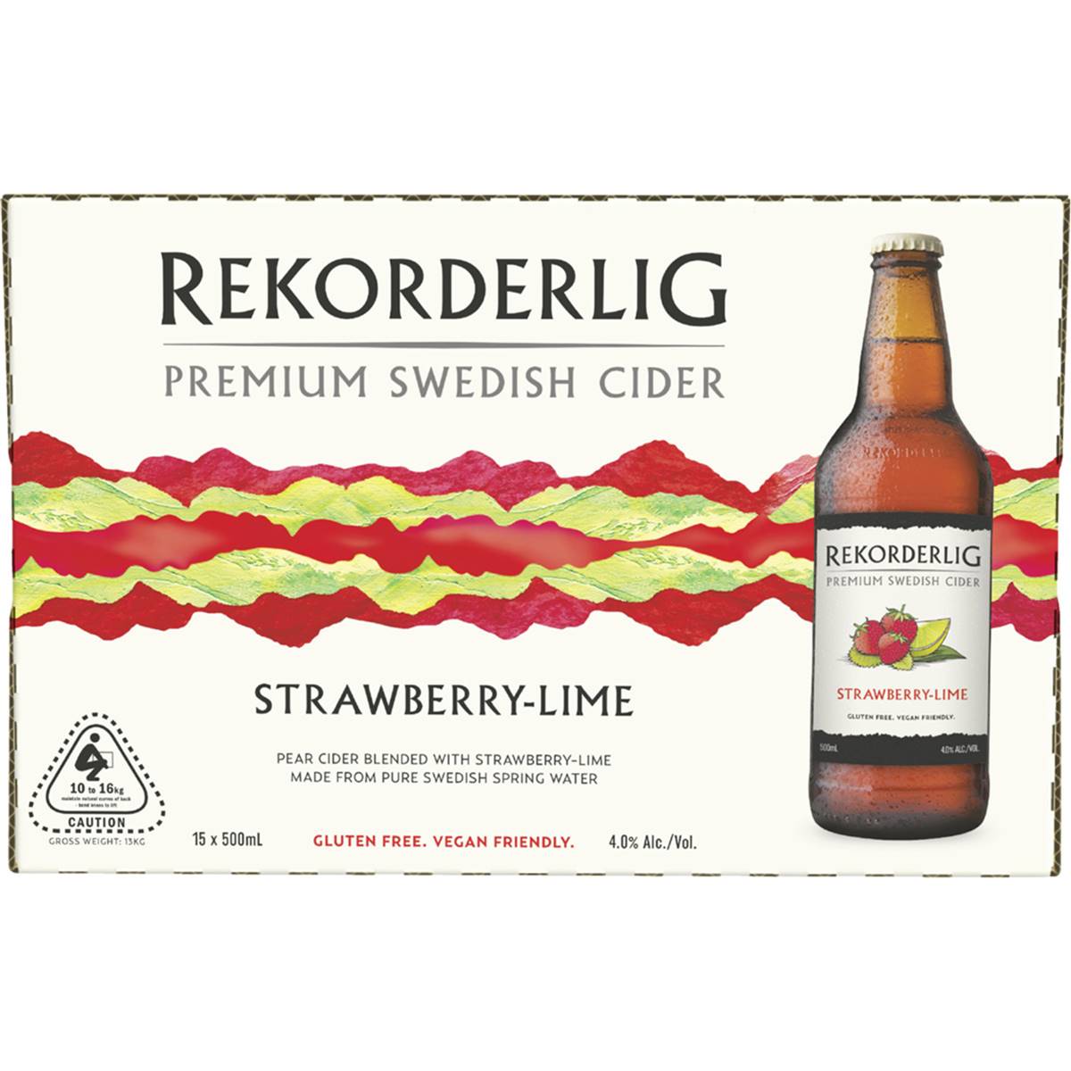 Rekorderlig Strawberry & Lime Cider Bottle 500ml Single Woolworths