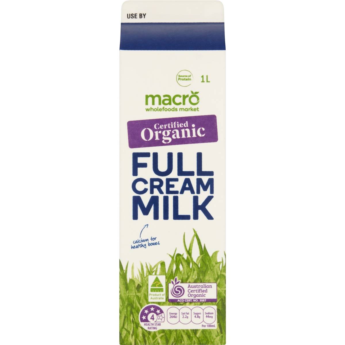 Macro Organic Full Cream Milk 1l Woolworths