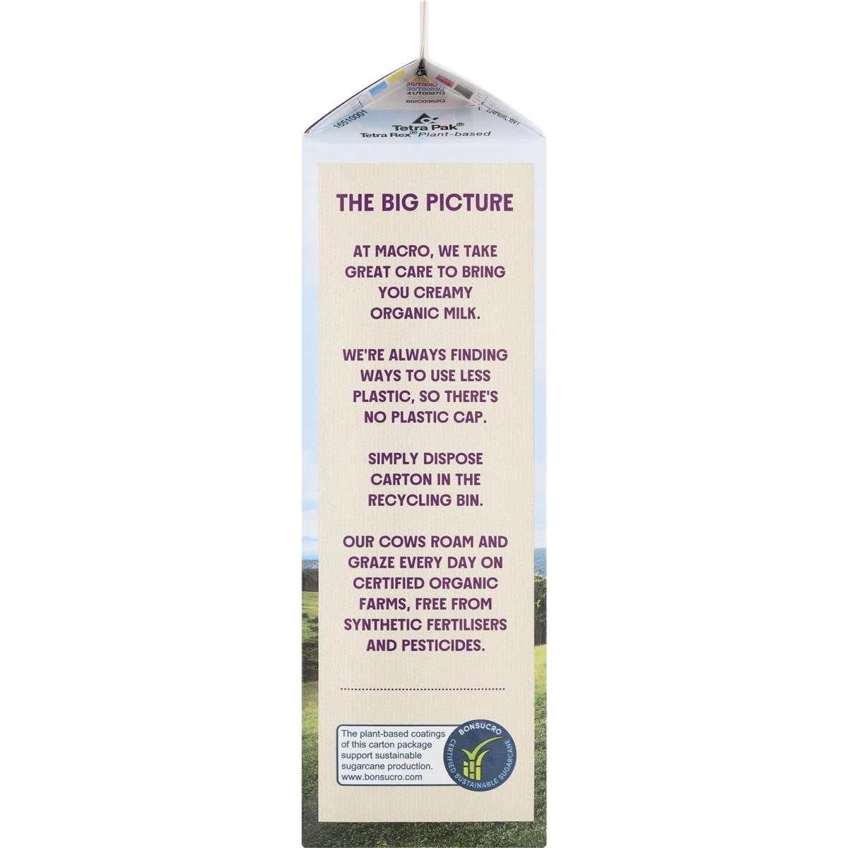 Macro Organic Full Cream Milk 1l Woolworths