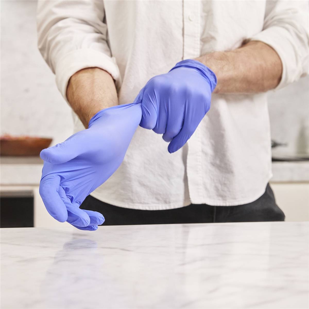 Vileda Ansell Handy Fresh Nitrile Disposable Gloves Medium 100 Pack