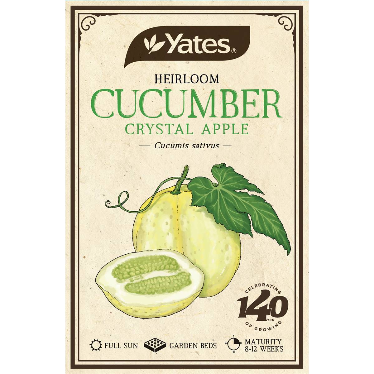 Yates Heirloom Cucumber Crystal Apple Seeds Each Woolworths