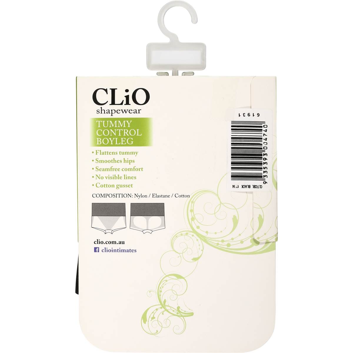 Clio Tummy Control Boyleg Underwear Black & Nude 1214 Each Woolworths