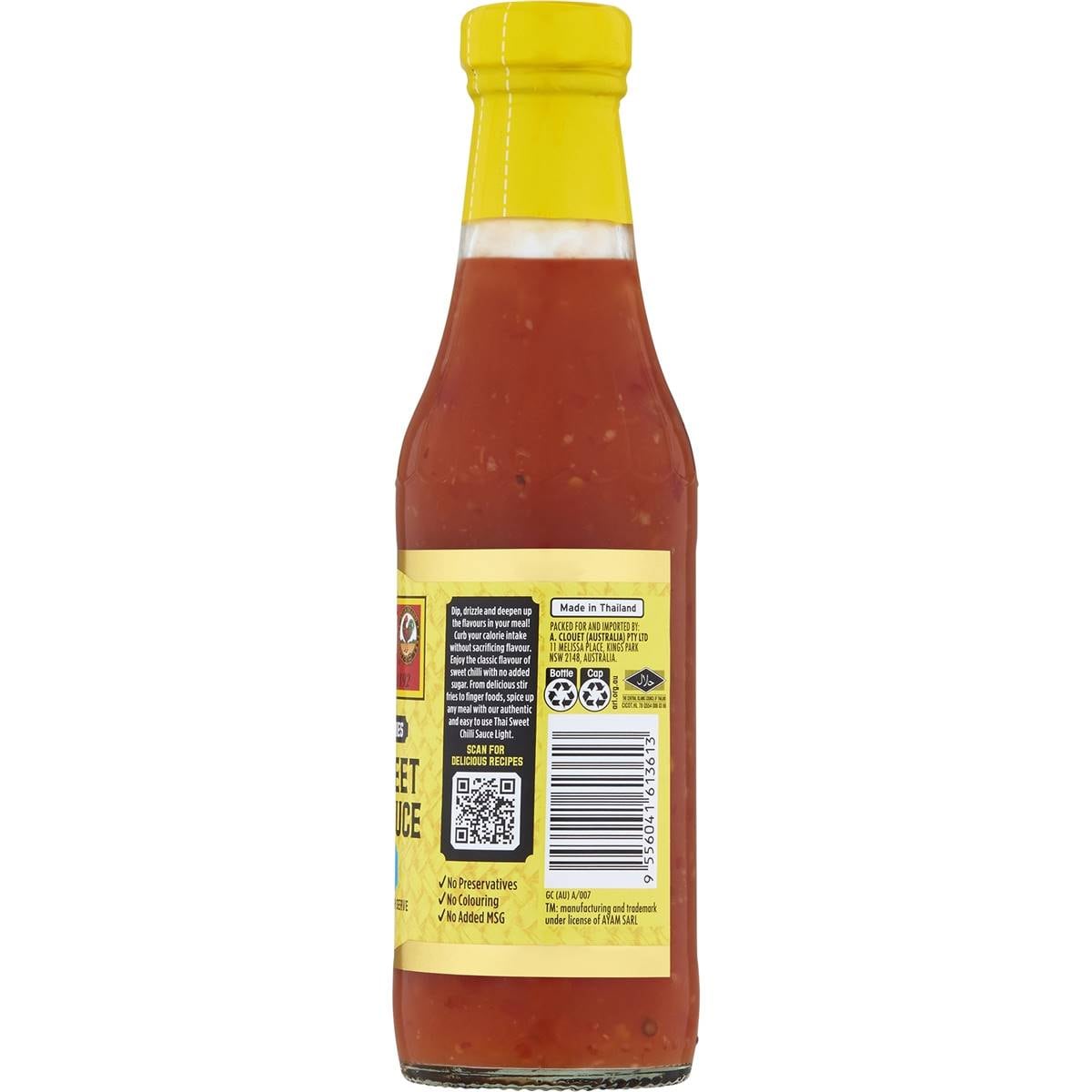 Ayam Thai Sweet Chilli Sauce Light 285ml Woolworths