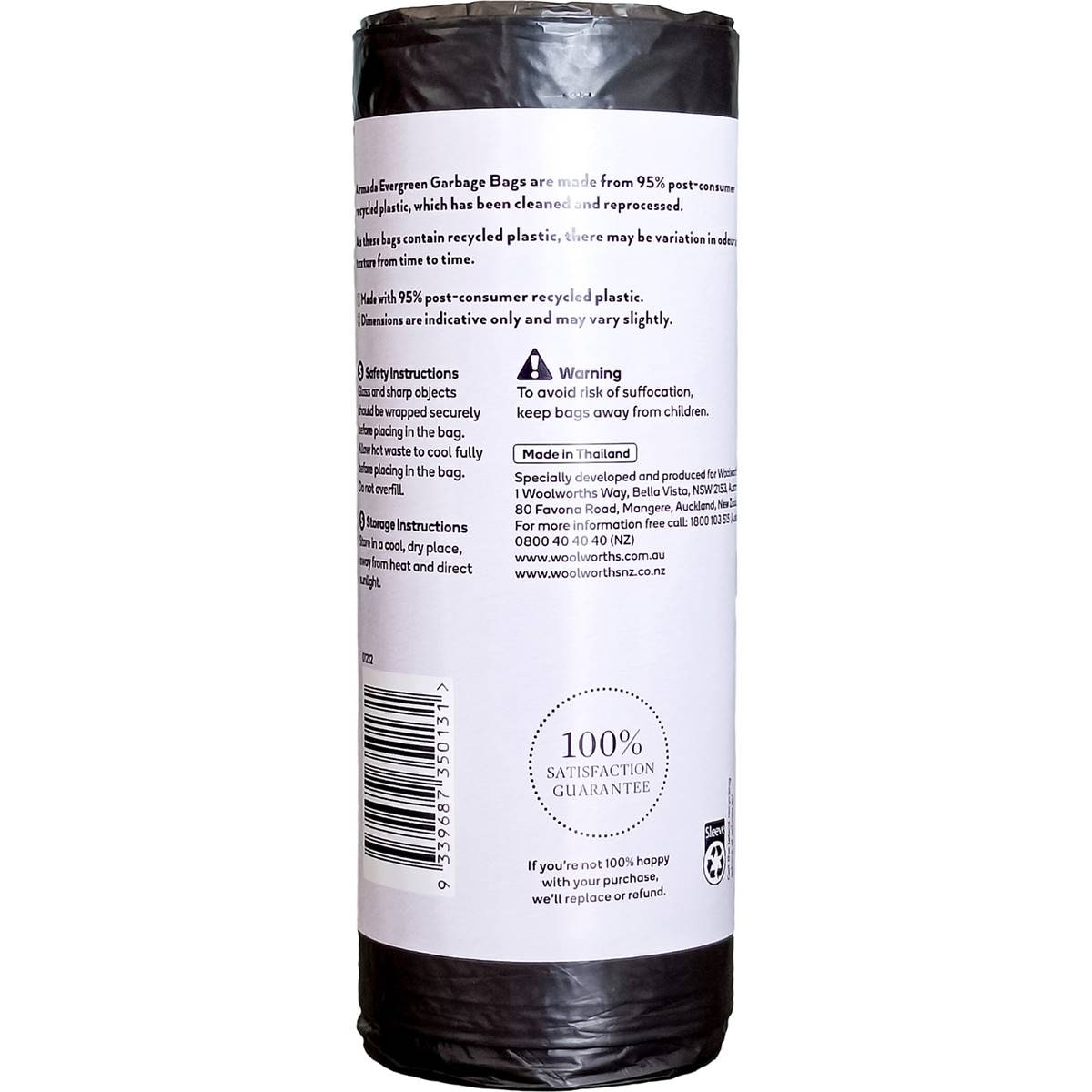 Armada Evergreen Garbage Bags Extra Large 20 Pack Woolworths