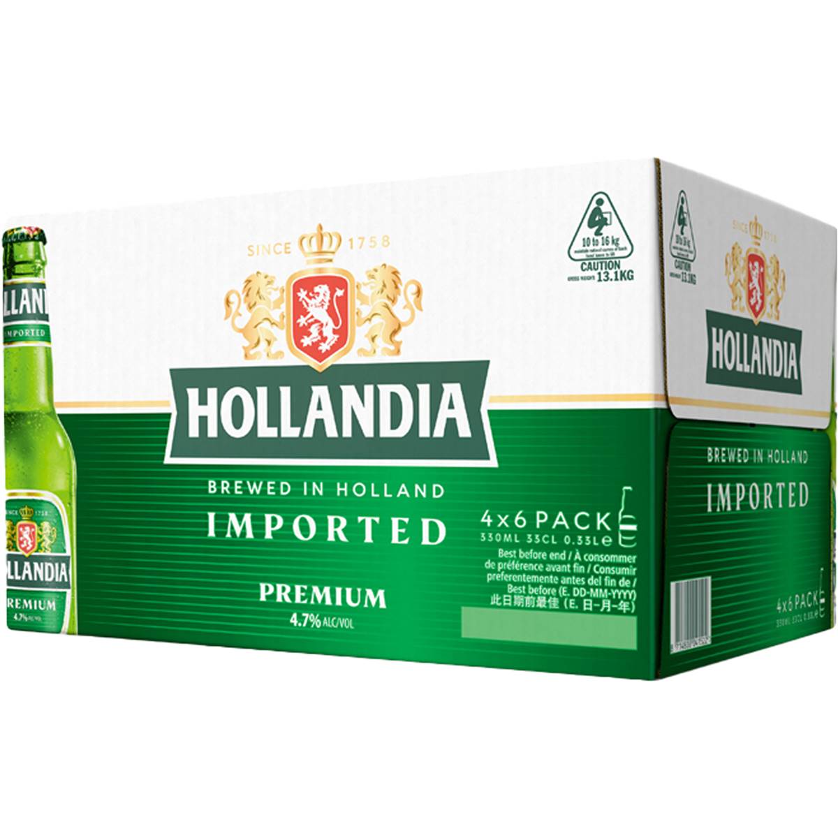 Hollandia Premium Lager Beer Bottle 330ml | Woolworths
