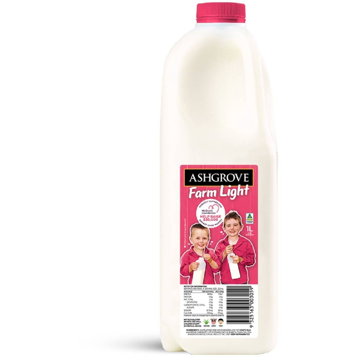 Ashgrove Light Milk 1l Woolworths