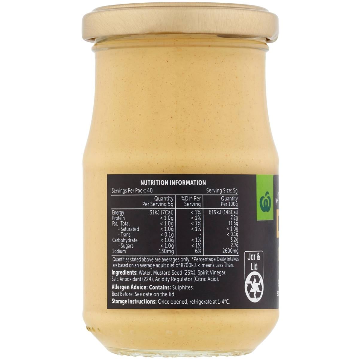Woolworths Authentic French Dijon Mustard 200g Woolworths