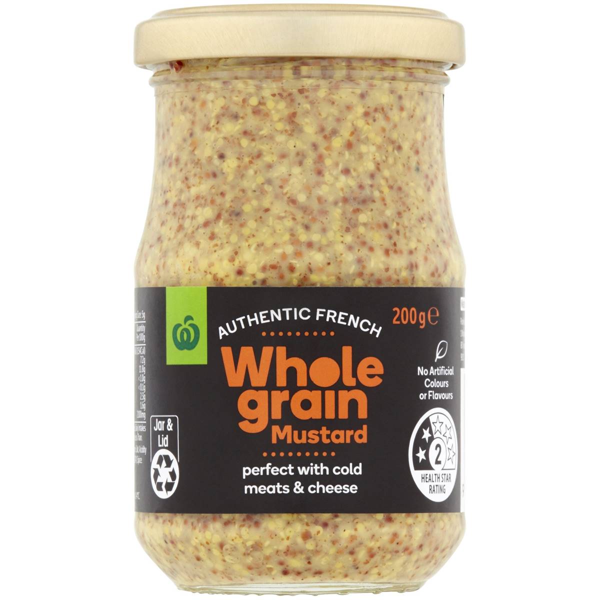 Woolworths Wholegrain Mustard 200g Woolworths