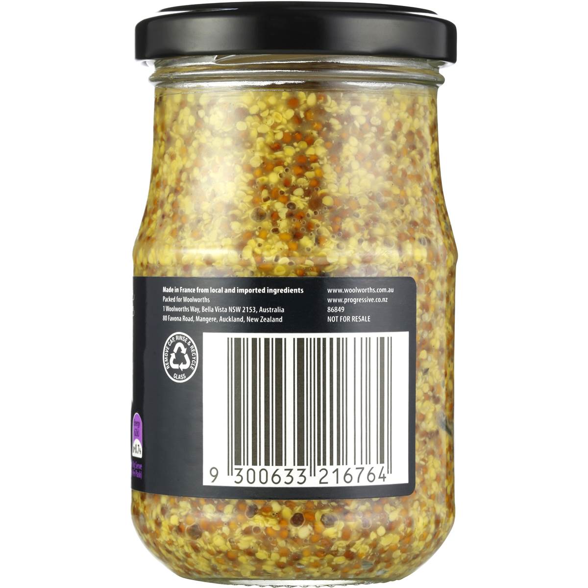 Woolworths Select Mustard Wholegrain 190g Woolworths