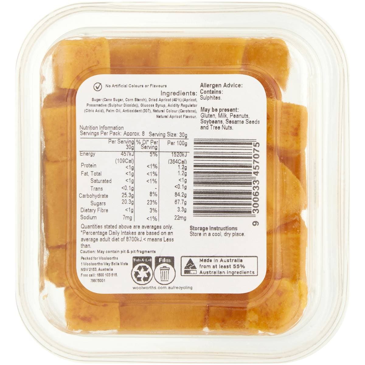 apricot bars woolworths