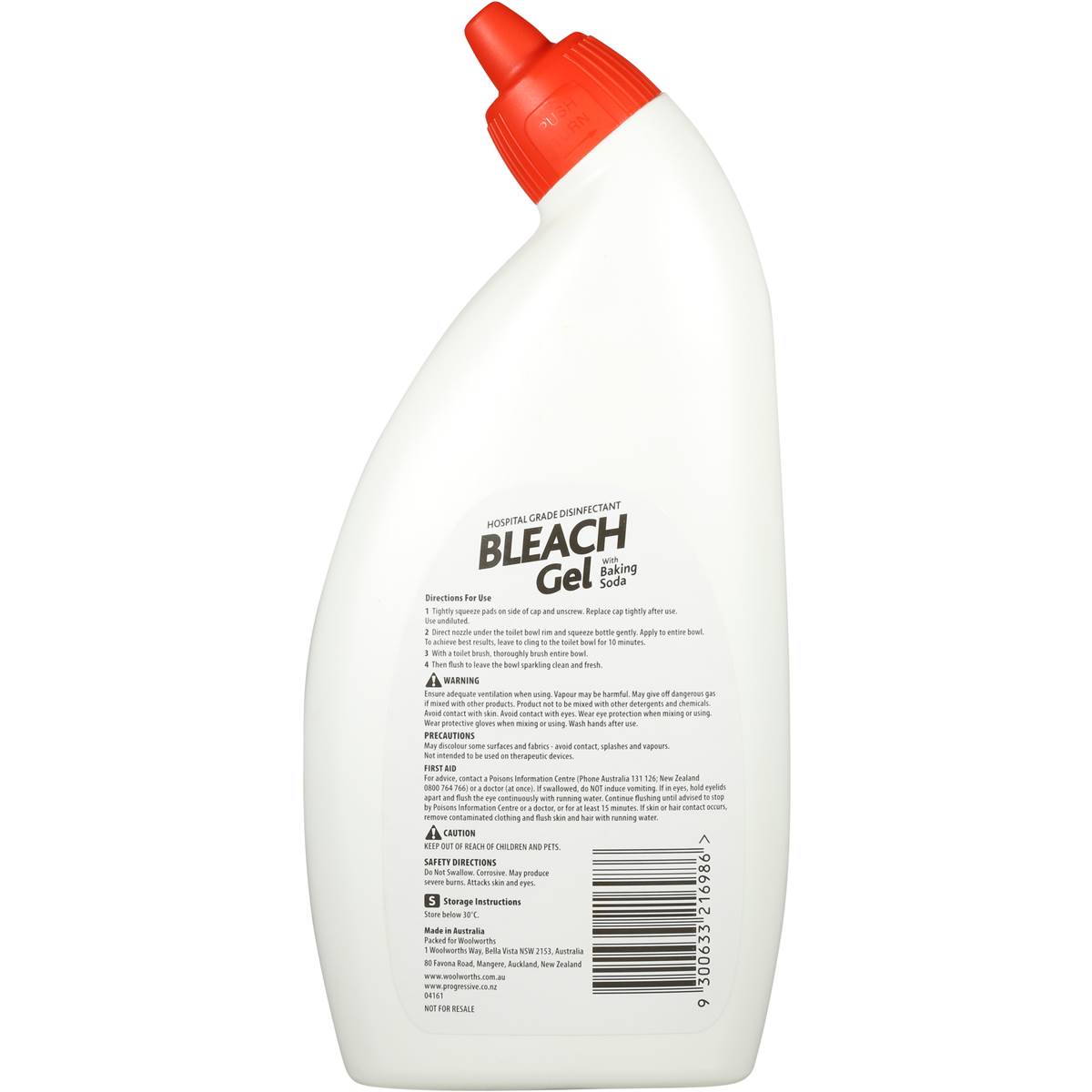 Woolworths Select Toilet Cleaner Bleach Gel 700ml Woolworths