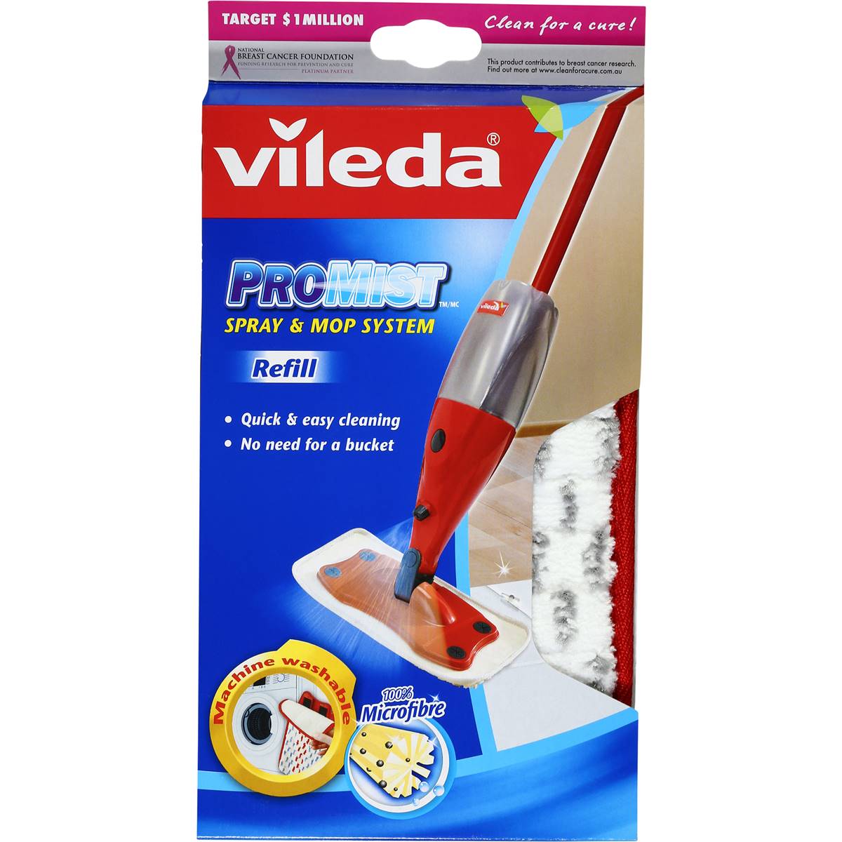 Vileda Mop Promist Durable Refill Each Woolworths