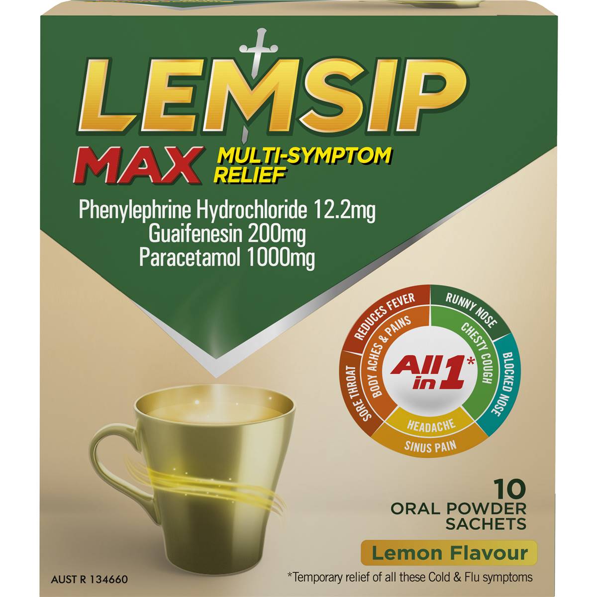 Lemsip Max Cold & Flu Multi Relief Hot Drink Lemon 10 Pack | Woolworths