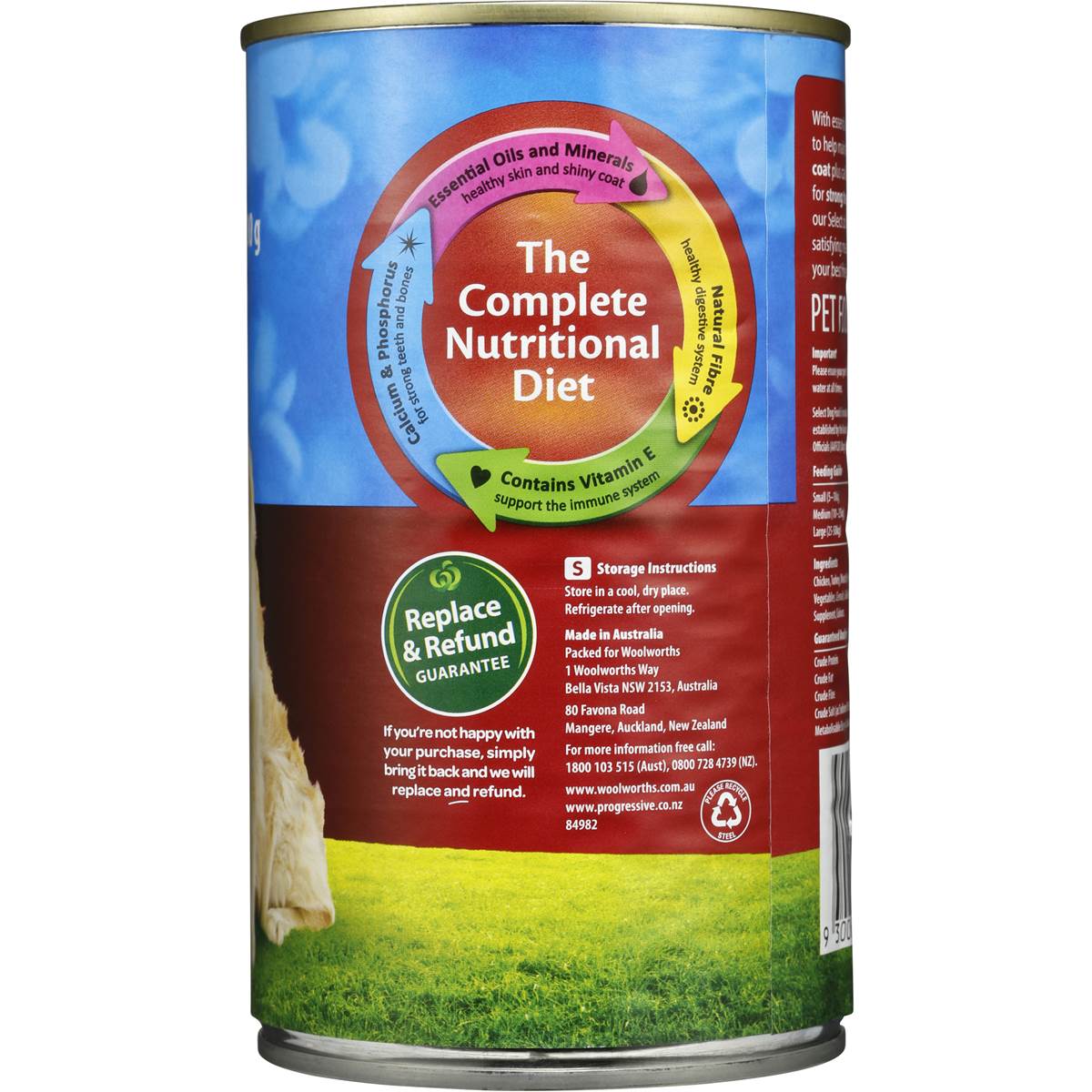 Woolworths Select Adult Dog Food Meatloaf Chicken Turkey Veg 700g