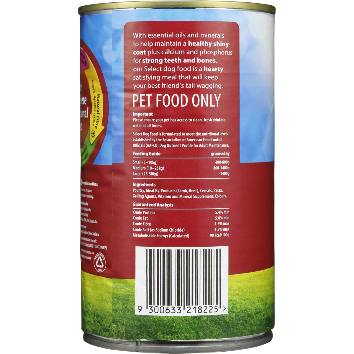 Woolworths Select Adult Dog Food Casserole Lamb & Pasta 700g Woolworths