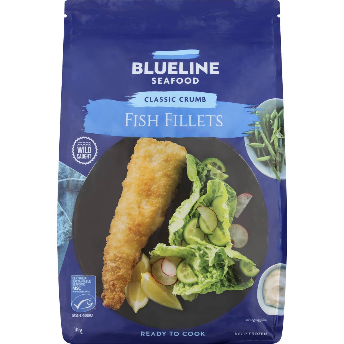 Blueline Seafood Classic Crumbed Fish Fillets 1kg Woolworths