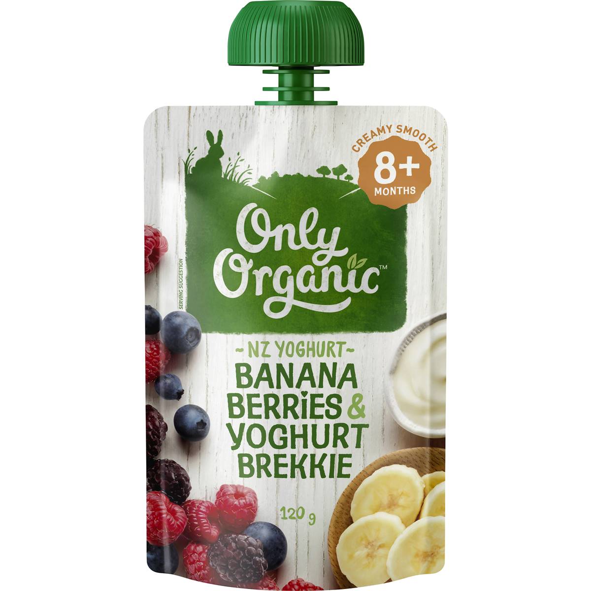 Only Organic Banana Berries Yoghurt 120g Woolworths