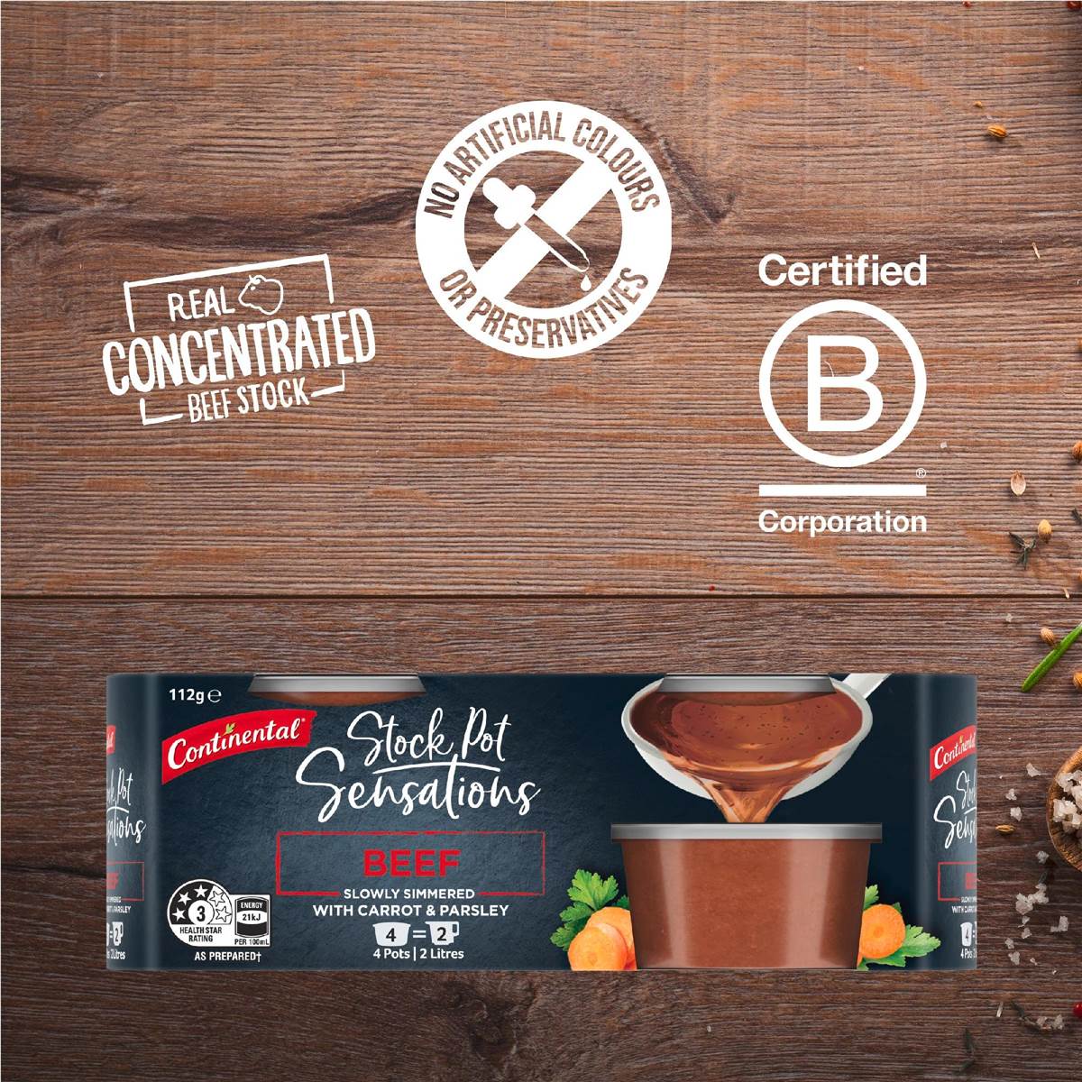 Continental Sensations Beef Stock Pot 4 X 28 G Woolworths