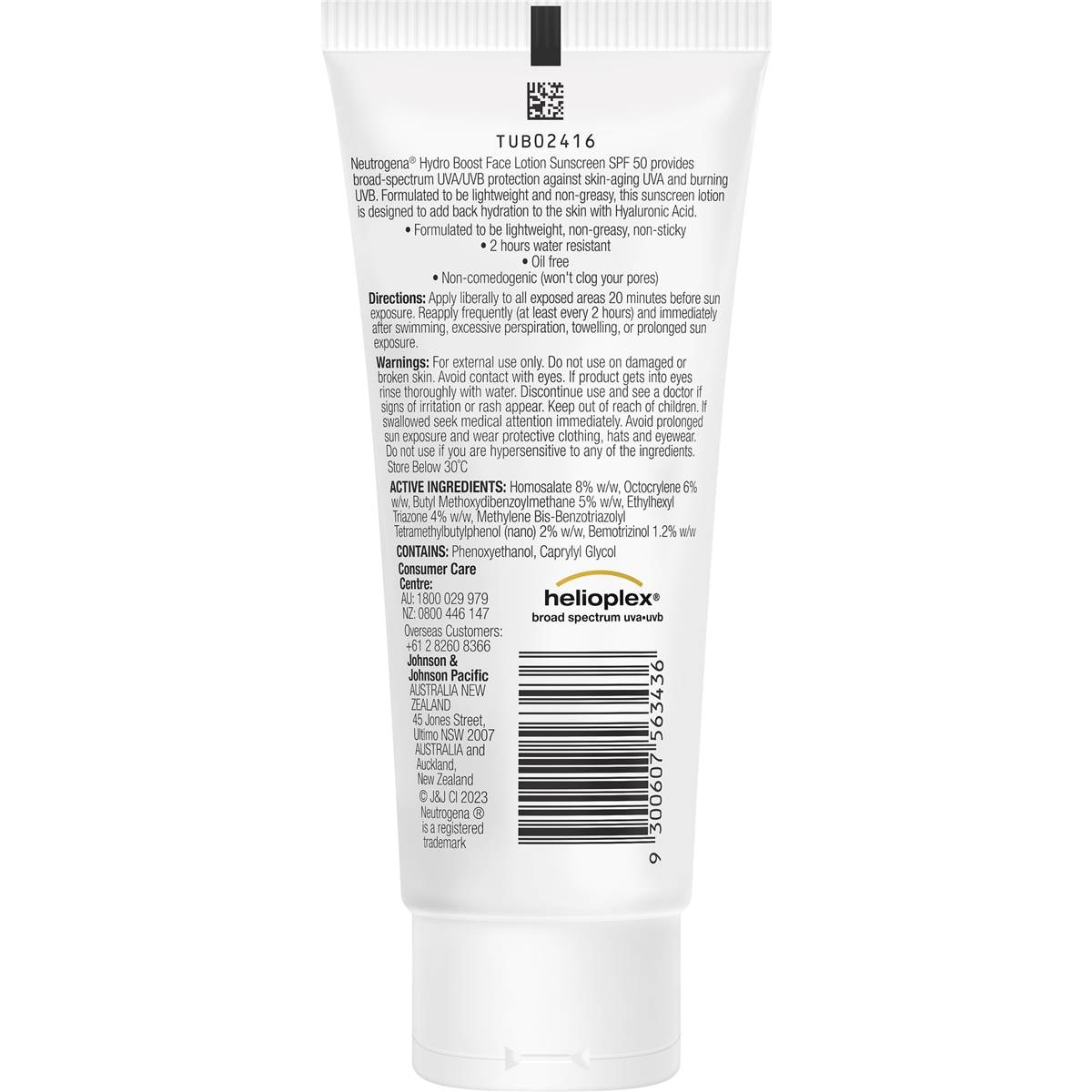 Neutrogena Hydro Boost Face Lotion Sunscreen Spf50 85ml Woolworths